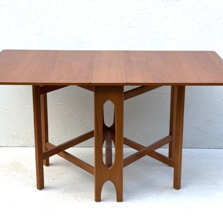 Mid Century Teak Drop Leaf Dining Table