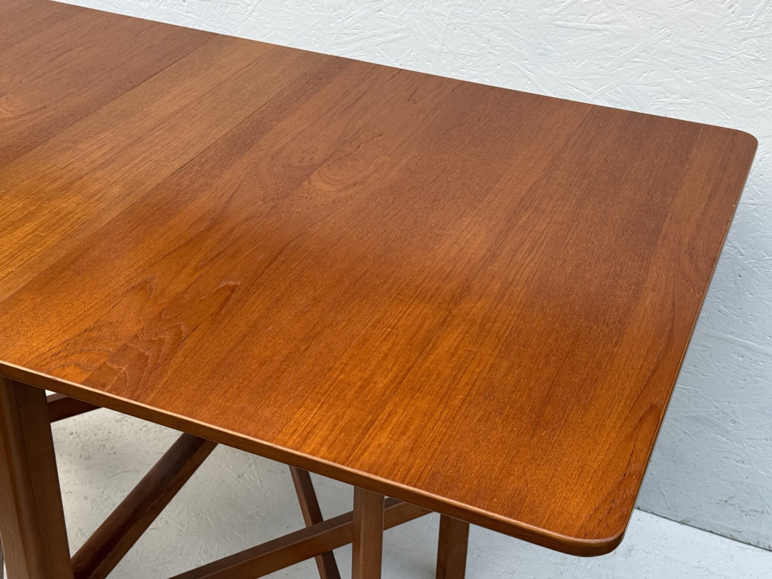 Mid Century Teak Drop Leaf Dining Table - Image 8